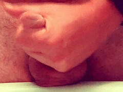 Masturbating in the sink