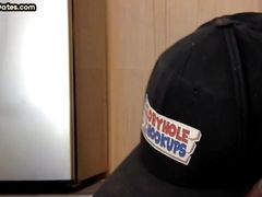 Gloryhole BJ DILF sucks cock till cum in mouth ending