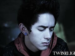 Gay twinks Jason Alcok and Jae Landen anal fuck hardcore