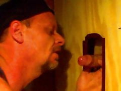 Greedy cocksucker at the gloryhole
