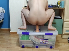 26 yr aged boy railing a fuck stick until he pops on the floor