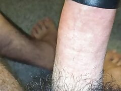 Vacuum sucks my hairy dick (no cum)