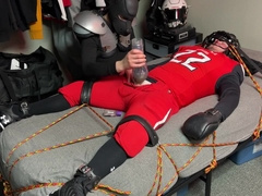 Captured And Bound Football Player