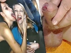 Cum tribute for Ohhappyday710 - two naughty sluts swapping jizz