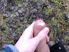 Stroking Real Big Dick Outdoor &#x2F; ORGASM &#x2F; Monster Cock