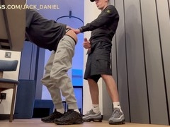 Two guys share a hardcore session