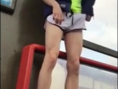 Public Cock Show in Metro Station - Amateur Big Dick Twink