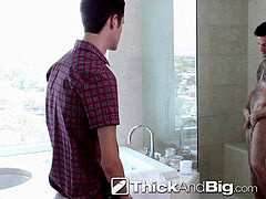 ThickAndBig - suspended Hipsters Brody and Christian plumb