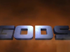 Bound and suspended stud sucking muscle cock