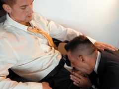 Co-workers share intimate moments at the office in supreme positions