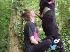 Punk twink destroyed by mysterious chav in the forest