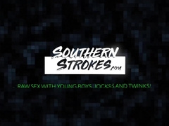 SOUTHERNSTROKES Young Corey Law And Roman Schneider Condom-Free