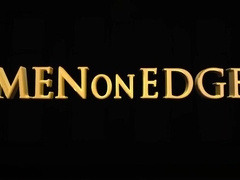 BDSM doms share restrained subs cock in gym