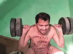 Indian Doggy Chitransh Govila Naked Workout With Balls Weight