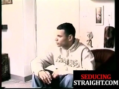 STR8 BOYZ ENTICED - Draped hetero jock trunk deepthroated by DILF in amateur couple