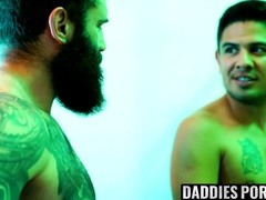 DaddiesPorno.com - DILF seduces stepson in the shower during a hot summer day
