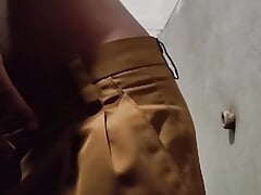 Cute Desi boy self enjoying at toilet.