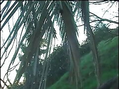 Fit bottom bends over and gets fucked hard outdoors