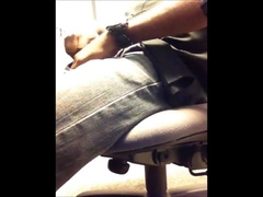 Str8 Coworker Cubicle Jerk Off Cum