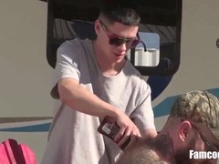 Muscular father drills sonny's tight ass after he pleads for outdoor fucking