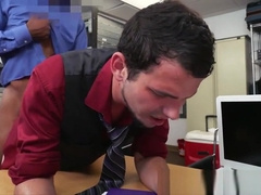 Office jock bent over desk for anal