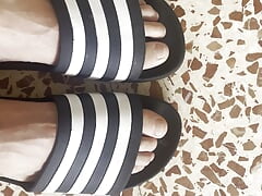 Feet at home in the morning