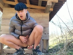 Fucking With Dildo In The Squat And Moaning In The Garden