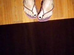 flip flops around the room