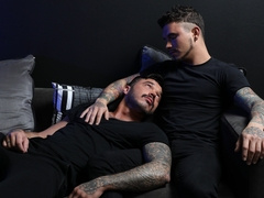 Latino lover pumps pair of thick dicks in his holes for full threesome