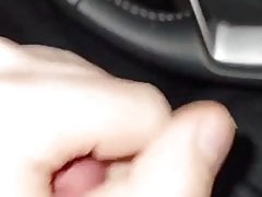 Huge cumshot at work in my car