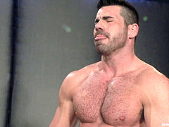 2 testosterone packed gay blokes pleasuring each other