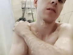 Twunk Showering, Soaping Up Pecs, Ass, Calling You Homo