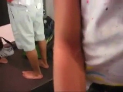 Amateur Twinks' Wank Session in a Fitting Room Caught on Cam