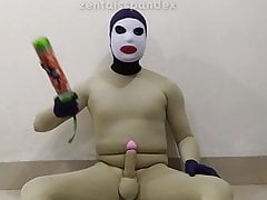 Zentai penis slave femdom fetish pain