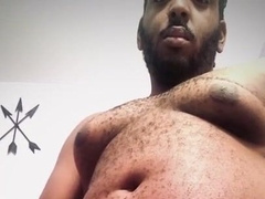 Gigantic Black Man Rod Stroke Before Bathroom - Dad Woman