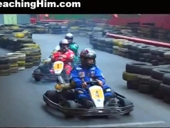 Unexperienced hunk Teddy Deepthroats and Sucks on two juicy sausages like a pro!