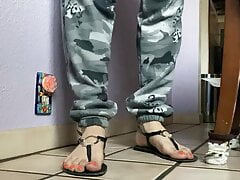 Latino, Mexican Sandals foot show