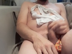 Middle-aged person caught in the act of self-pleasure on spycam