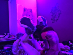 This Submissive Furry Bunny Slut Is Getting Pegged By A Furry Wolf So He Knows His Place