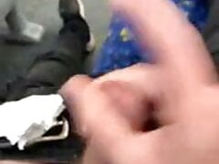 Wanking on a train