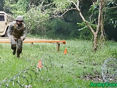 Uniformed military hunks plowing ass outdoors