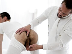 Moaning Elder Ormonde gets his hairy butthole blasted