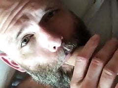 Handsome beautiful hairy cocksucker