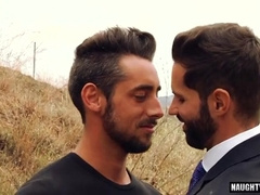 Watch this monstrous wood get his face covered in cum after deepthroating and fucking hard