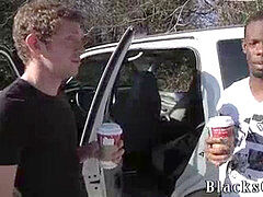 Alex Grey Gets His backside penetrated By A Black stud