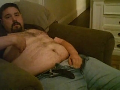 Chubby Bear Daddy Strokes and Cums