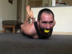 Wrestler Cuffed, Barefoot, and Humiliated