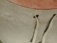 Semi hard dick in trakkies