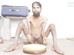 Sexy hot boy Rajeshplayboy993 eating carrot part 2.