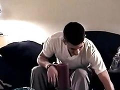 Asian hunk gets blown while he's wearing a jock strap